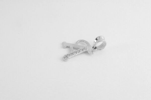 Anhänger " A " in Sterlingsilber mit Zirkonia – Bild 2