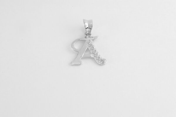 Anhänger " A " in Sterlingsilber mit Zirkonia – Bild 3