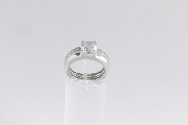 Damenring in Sterlingsilber rhodiniert mit Zirkonia – Bild 5