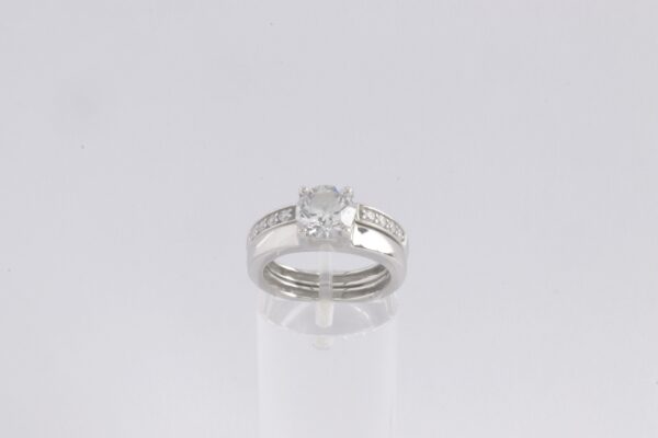 Damenring in Sterlingsilber rhodiniert mit Zirkonia – Bild 6