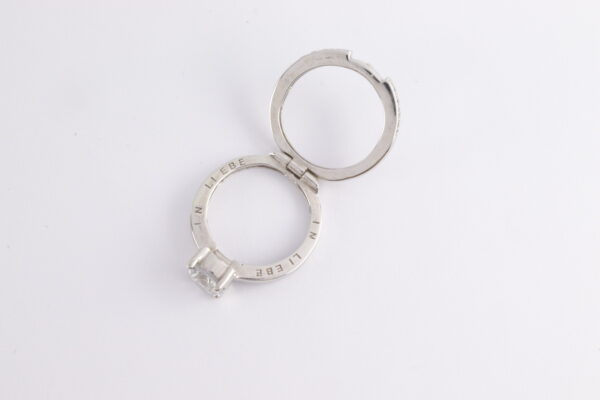 Damenring in Sterlingsilber rhodiniert mit Zirkonia – Bild 9