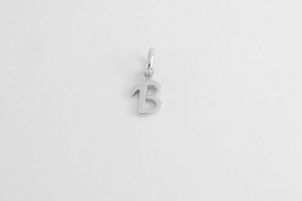 Buchstabe  " B "  in Sterlingsilber  rhodiniert