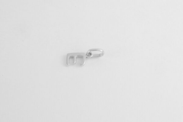 Buchstabe  "  E  "  in Sterlingsilber rhodiniert – Bild 2
