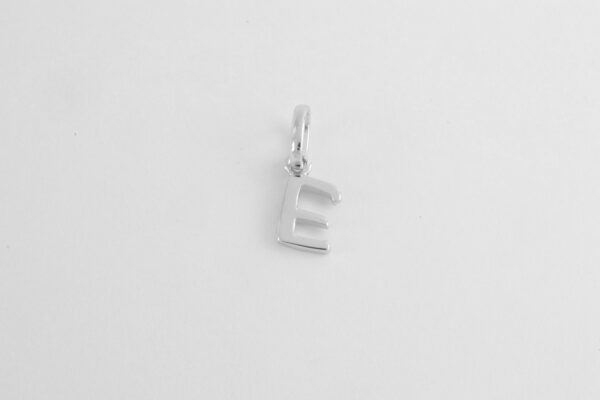Buchstabe  "  E  "  in Sterlingsilber rhodiniert
