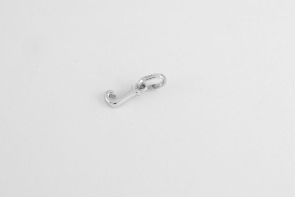 Buchstabe  "  J  "  in Sterlingsilber rhodiniert – Bild 3