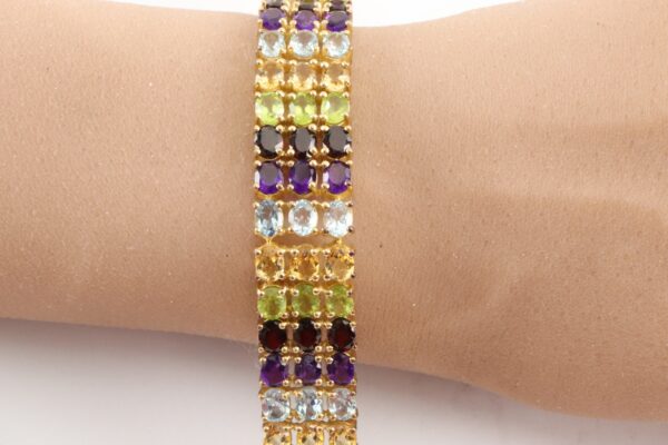 Armband in Sterlingsilber vergoldet mit Zirkonia – Bild 6