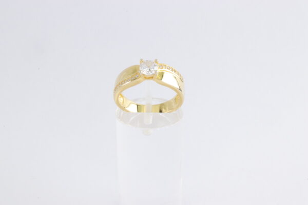 Ring in Sterlingsilber vergoldet mit Zirkonia – Bild 6