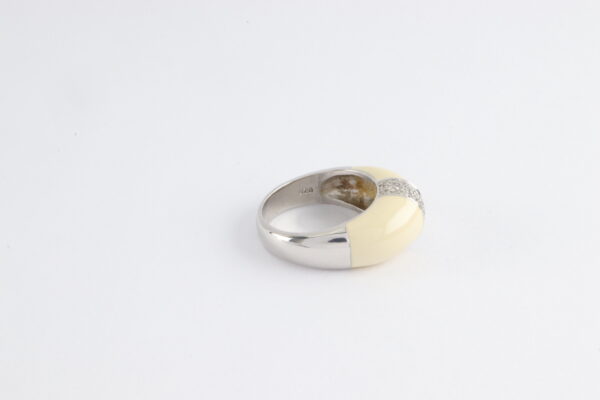 Ring in Sterlingsilber mit Keramik und Zirkonia – Bild 2