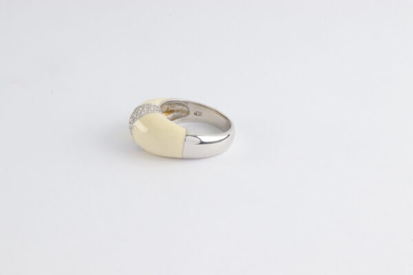 Ring in Sterlingsilber mit Keramik und Zirkonia – Bild 3