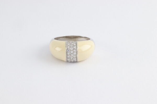 Ring in Sterlingsilber mit Keramik und Zirkonia – Bild 4