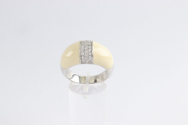 Ring in Sterlingsilber mit Keramik und Zirkonia – Bild 6