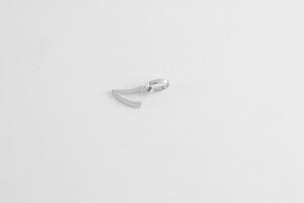 Buchstabe " V "  in Sterlingsilber rhodiniert – Bild 2