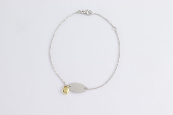 feines Armband in Sterlingsilber mit kleiner Gravurplatte – Bild 5