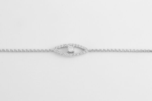 feines Armband in Sterlingsilber rhodiniert mit Zirkonia – Bild 3
