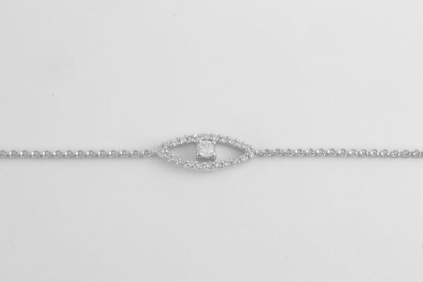 feines Armband in Sterlingsilber rhodiniert mit Zirkonia – Bild 4