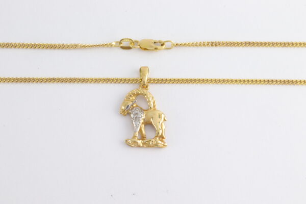 Widder Sternzeichen in Gelbgold mit Diamant – Bild 4