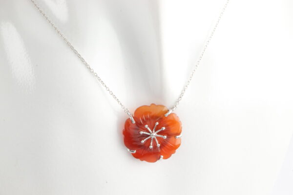 Collier in Sterlingsilber mit Carneol – Bild 2