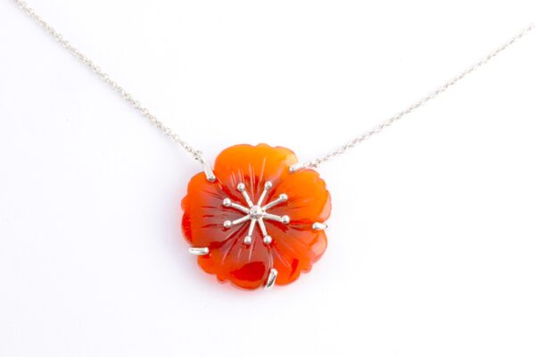 Collier in Sterlingsilber mit Carneol – Bild 3