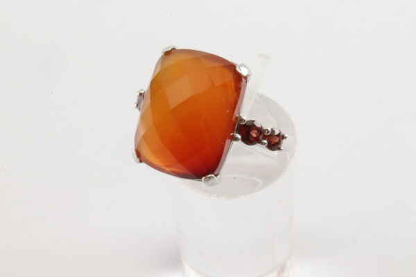 Ring in Sterlingsilber mit Karneol und Granat – Bild 6