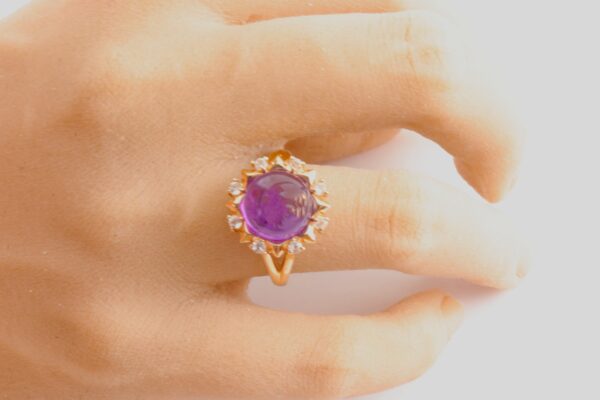 Ring in Sterlingsilber mit Rotgold vergoldet – Bild 3