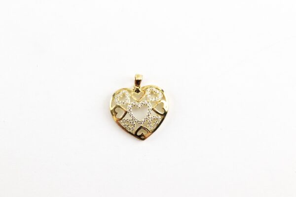 Herz in Sterlingsilber vergoldete mit Zirkonia – Bild 4