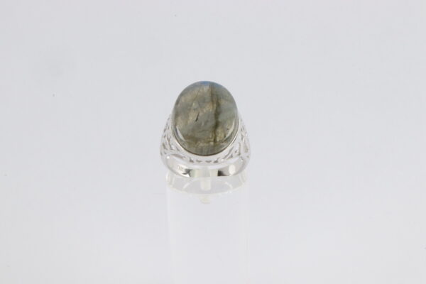Ring in Sterlingsilber rhodiniert mit Labradorith