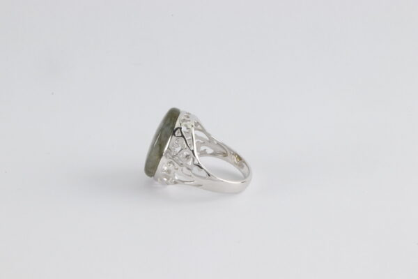 Ring in Sterlingsilber rhodiniert mit Labradorith – Bild 2