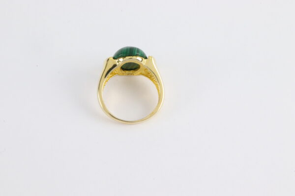 Ring in Sterlingsilber vergoldet mit Malachit – Bild 7
