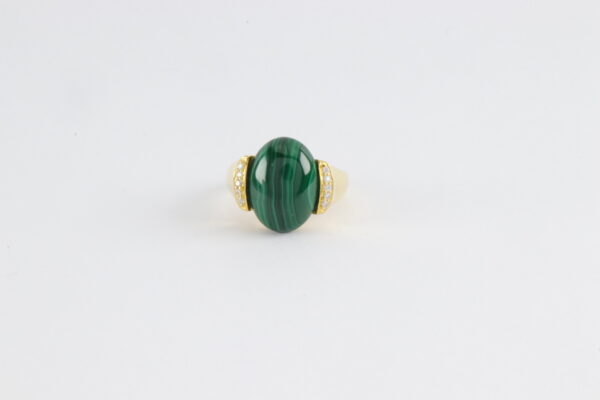Ring in Sterlingsilber vergoldet mit Malachit – Bild 4