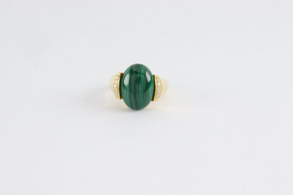 Ring in Sterlingsilber vergoldet mit Malachit – Bild 5