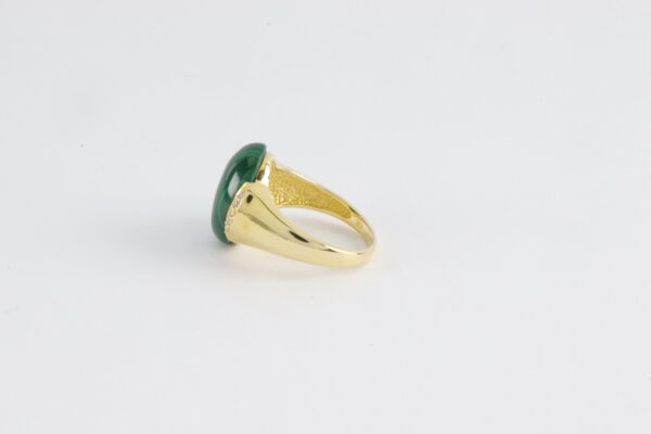 Ring in Sterlingsilber vergoldet mit Malachit – Bild 6