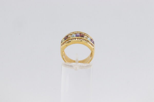 Ring in Sterlingsilber vergoldet mit echten Steinen und Weißtopas – Bild 4