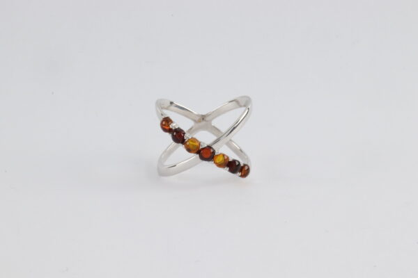 Ring in Sterlingsilber mit Bernstein – Bild 3