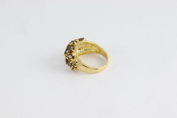 Ring in Sterlingsilber vergoldet mit Rauchquarz – Bild 6