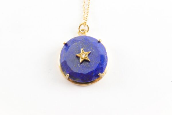Collier in Sterlingsilber vergoldet mit Lapislazuli