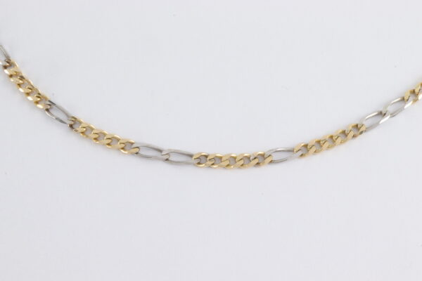 Sehr schöne Kette in Weißgold und Gelbgold