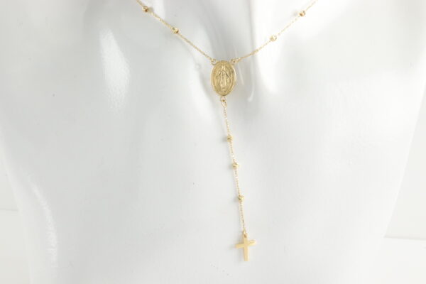 Collier auch als kleiner Rosenkranz in Gelbgold – Bild 2