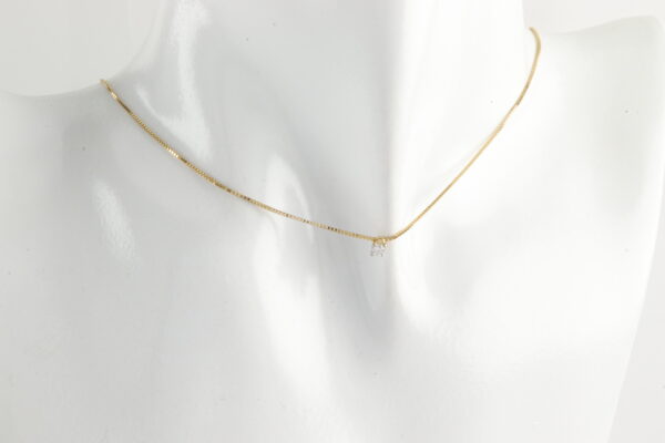 Feines Collier in Gelbgold mit Zirkonia – Bild 6