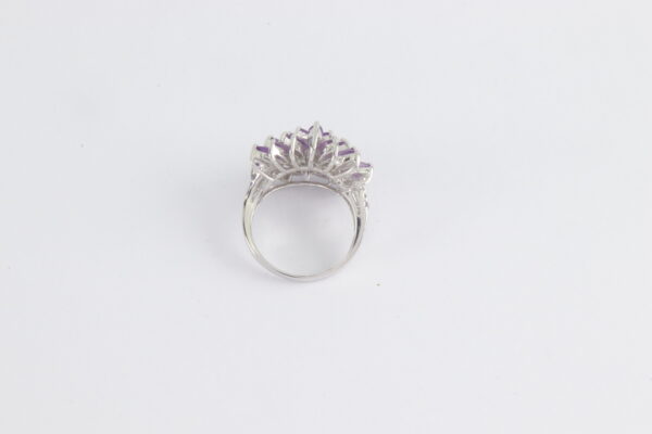 Ring in Sterlingsilber rhodiniert mit Amethyst – Bild 4