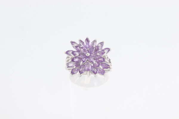 Ring in Sterlingsilber rhodiniert mit Amethyst – Bild 5