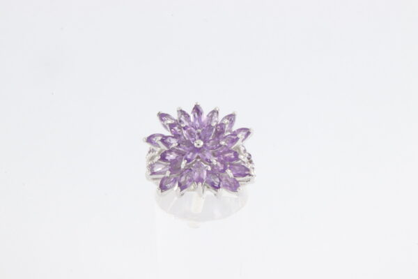 Ring in Sterlingsilber rhodiniert mit Amethyst – Bild 6