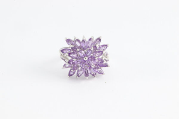 Ring in Sterlingsilber rhodiniert mit Amethyst – Bild 8