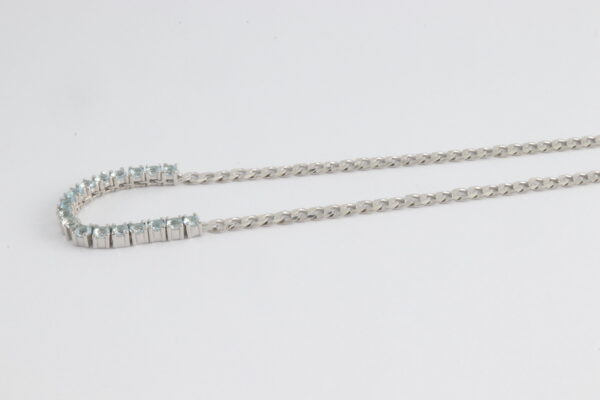ganz besonderes Collier in Sterlingsilber mit Sky blau Topas – Bild 7