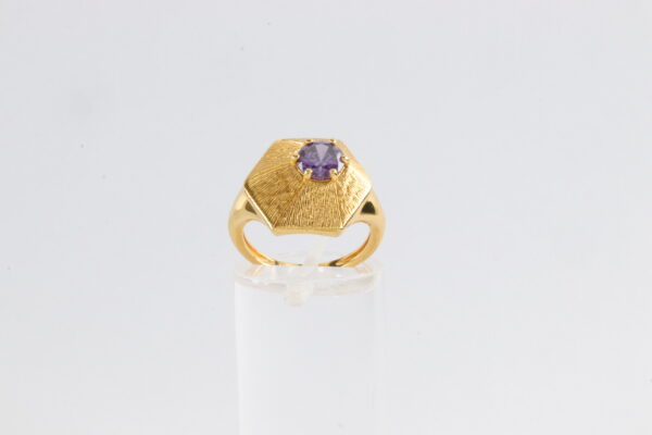 Ring in Sterlingsilber vergoldet mit Amethyst