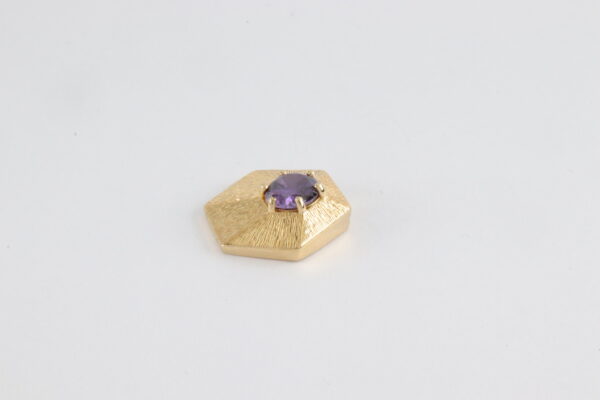 Anhänger in Sterlingsilber vergoldet mit Amethyst – Bild 2