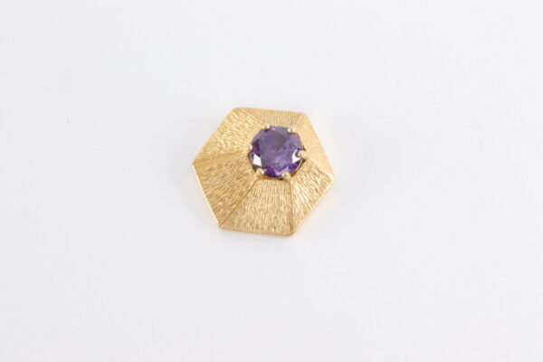 Anhänger in Sterlingsilber vergoldet mit Amethyst – Bild 4