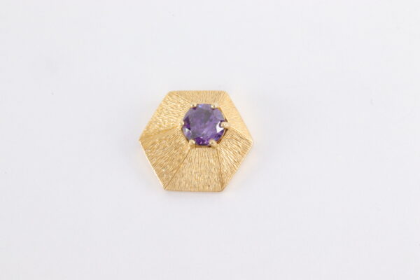 Anhänger in Sterlingsilber vergoldet mit Amethyst – Bild 5