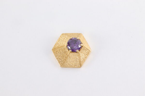 Anhänger in Sterlingsilber vergoldet mit Amethyst