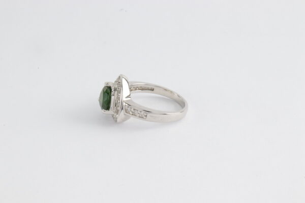 sehr feiner Ring in Sterlingsilber mit Chromdiopside – Bild 4