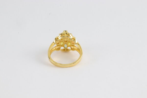 Ring in Sterlingsilber vergoldet  mit Saphir und Weißtopas – Bild 5